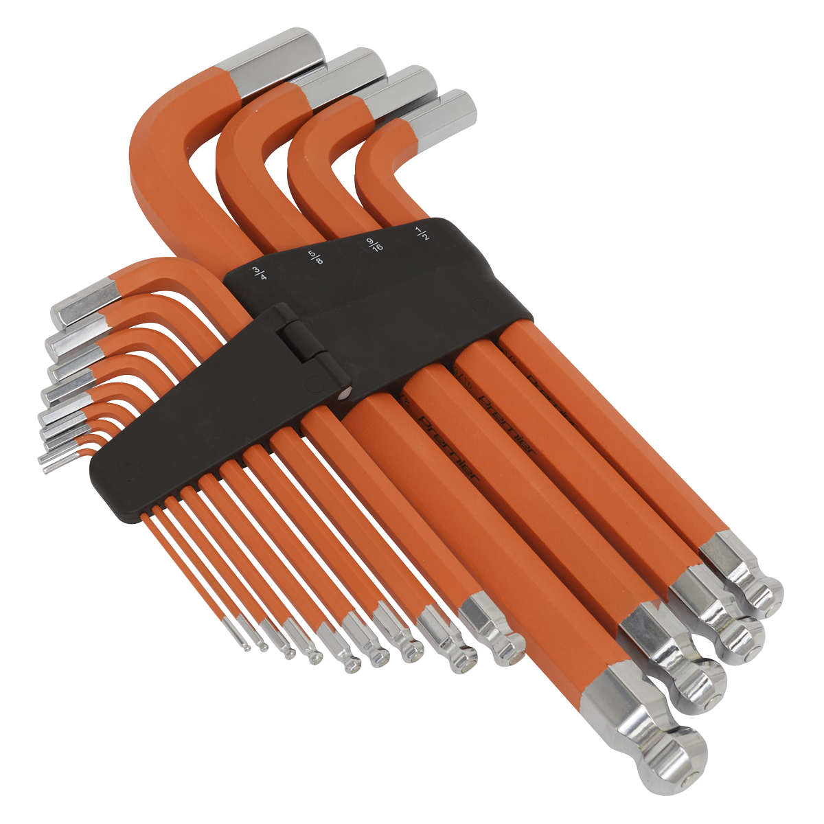 Sealey Anti-Slip Imperial Jumbo Ball-End Hex Key Set 13 Pieces 1/8" Tool AK71870
