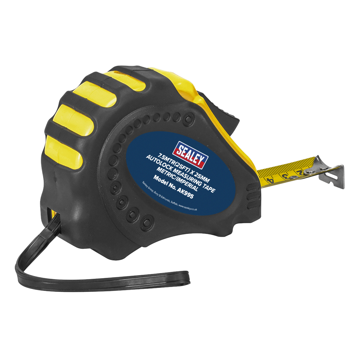 Sealey Autolock Measuring Tape 7.5m/25FT x 25mm - Metric & Imperial AK995
