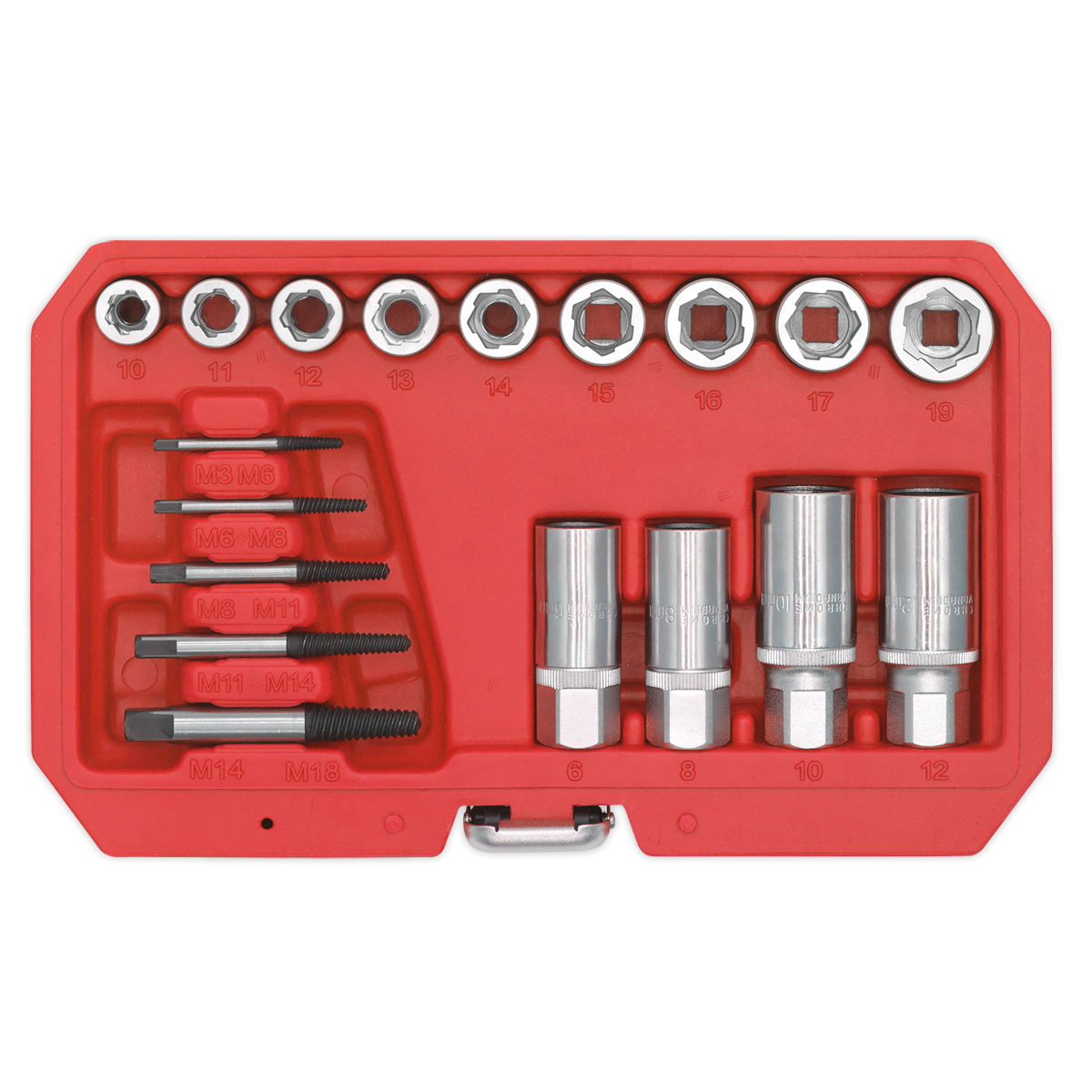Sealey Bolt Stud & Screw Extractor Set Suitable For Professional Workshop AK751