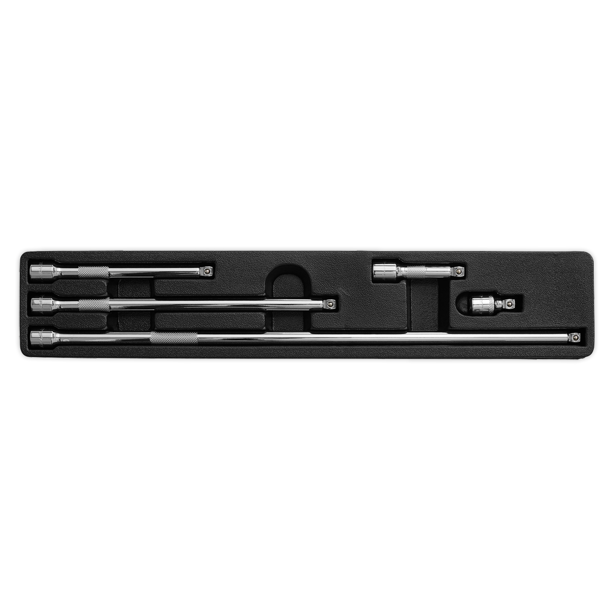 Sealey Wobble Extension Bar Set Chrome Plated 5 Pieces 3/8" Square Drive AK767