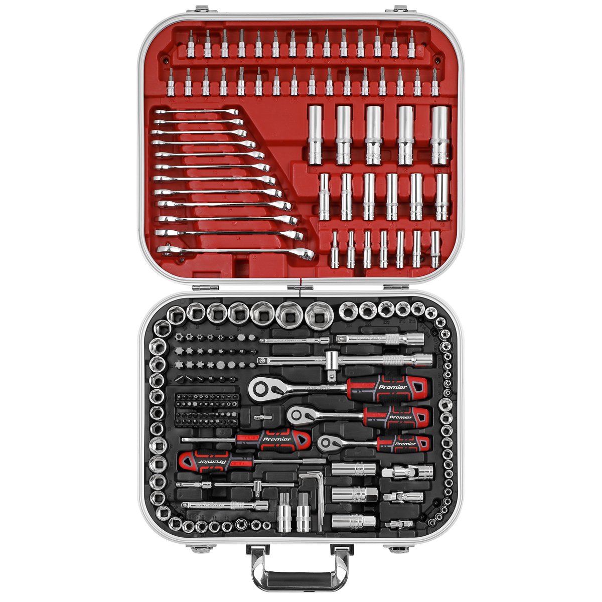 Sealey Socket Set 216 Pieces 1/4" 3/8" 1/2" Square Drive WallDrive AK7982