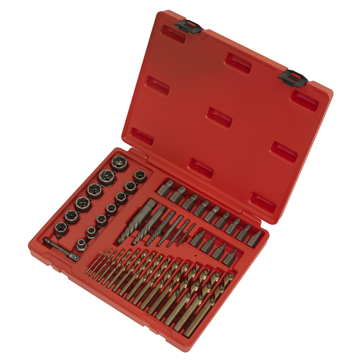 Sealey 49 Pieces 3/8" Square Drive Master Extractor Set In Storage Case AK8149