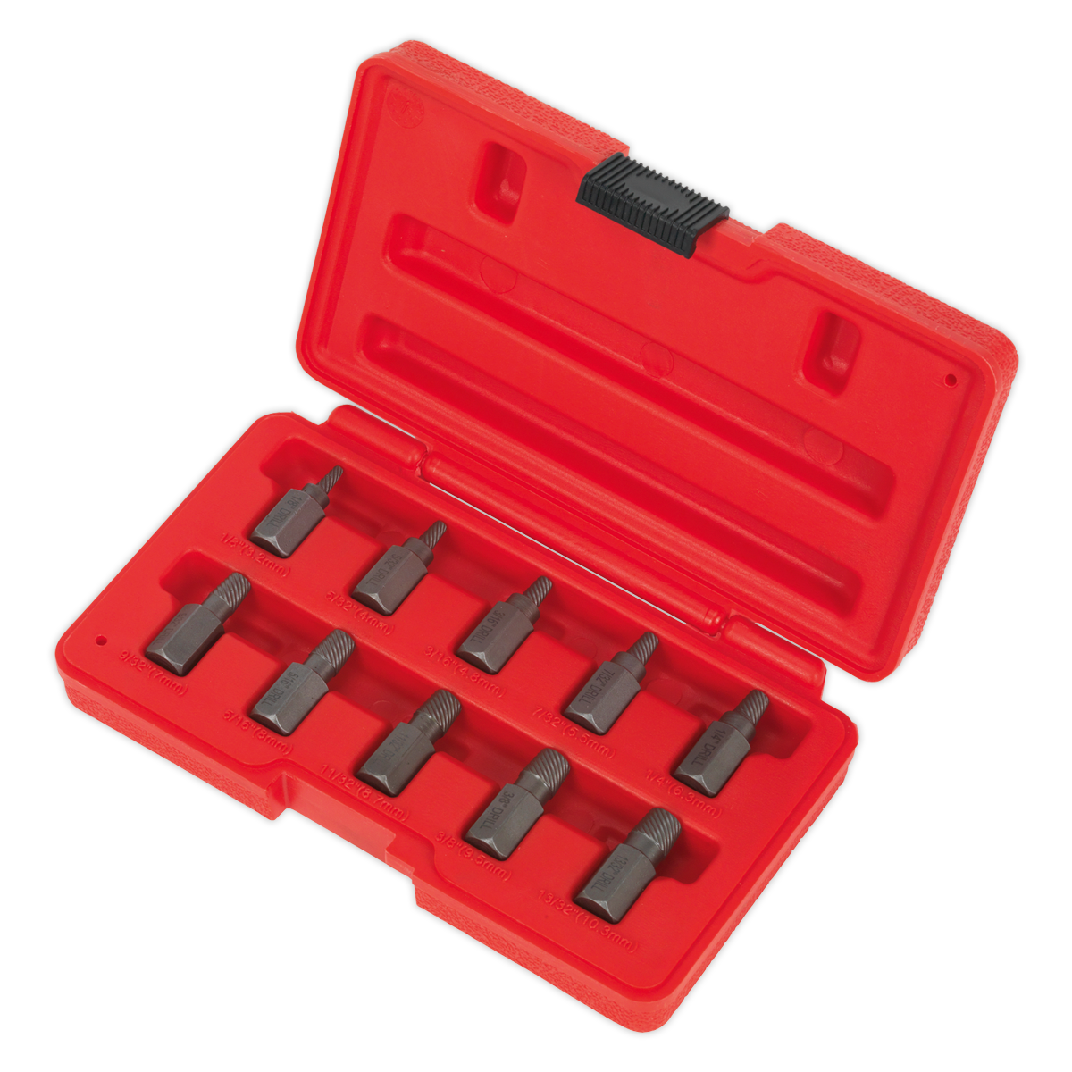 Sealey Spline Screw Extractor Set Broken Stud Bolt Removal Hex Head 10pc AK8181