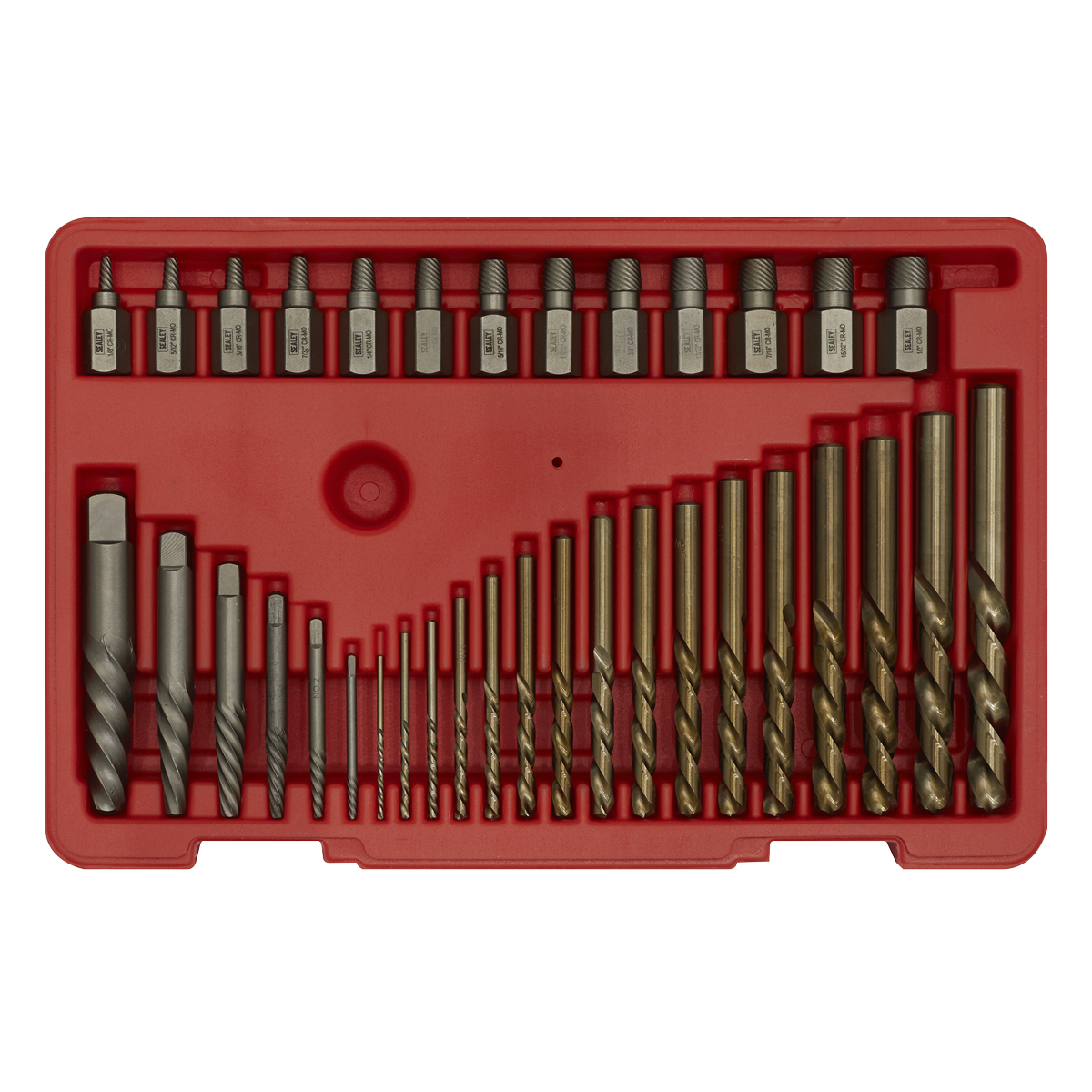 Sealey Master Extractor Set in Blow-Moulded Storage Case 35 Pieces AK8186