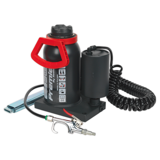 Sealey Bottle Jack 20 Tonne Manual/Air Hydraulic 90° Rotating Pump AM20