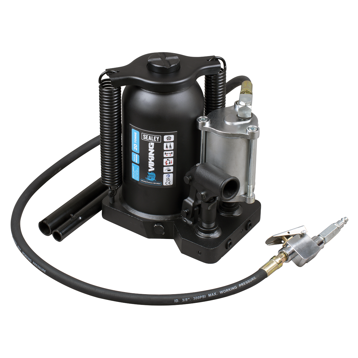 Sealey Viking Manual Air Hydraulic Bottle Jack 20 Tonne Heavy Duty AM20S