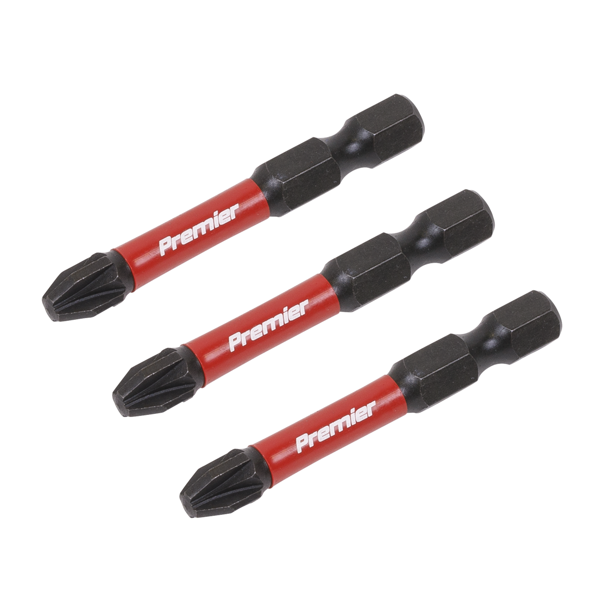 Sealey Pozi #3 Impact Power Tool Bits Forged From S2 Steel 50mm 3 Pieces AK8234
