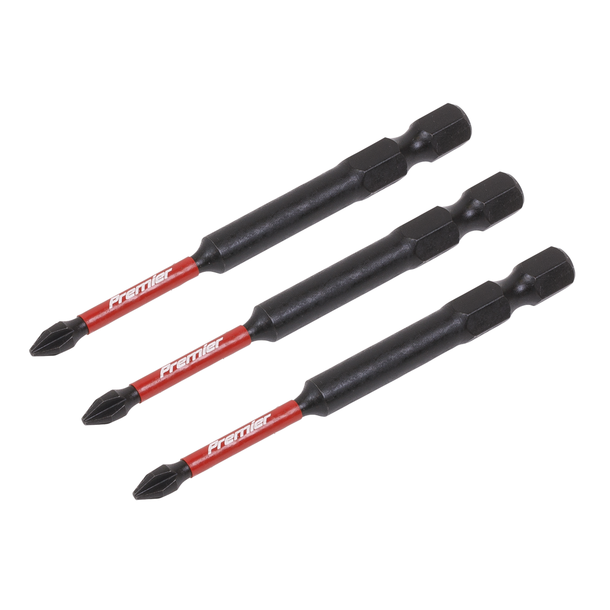 Sealey Phillips #1 Impact Power Tool Bits Forged From S2 Steel 75mm 3 Pcs AK8254