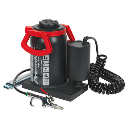 Sealey Bottle Jack 30 Tonne Manual/Air Hydraulic 90° Rotating Pump AM30