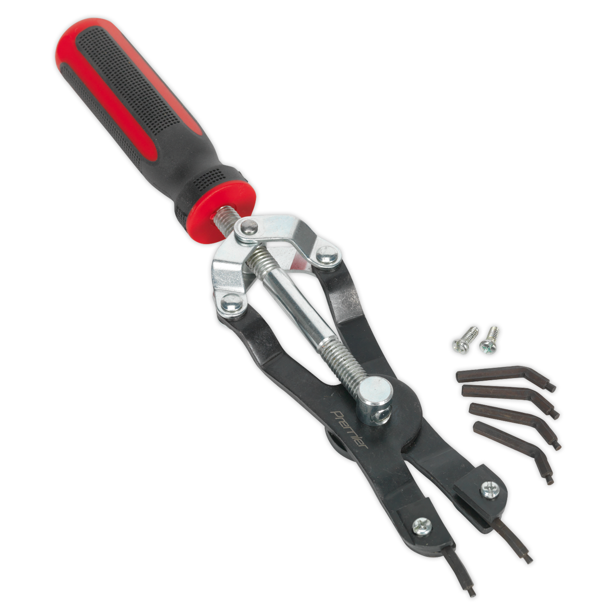 Sealey Internal/External Heavy Duty Professional Circlip Pliers Black/Red AK8450