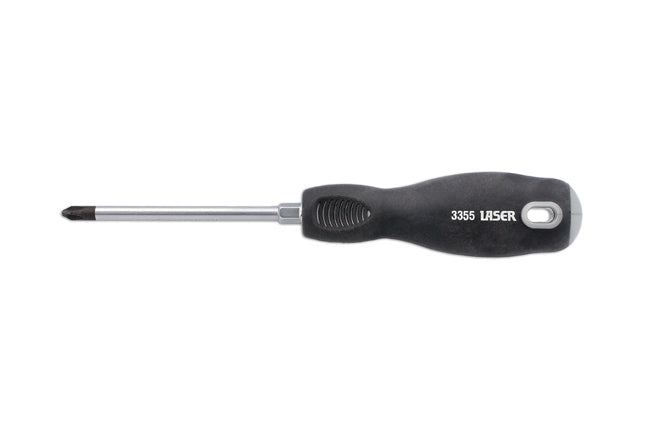 LASER 3355 Screwdriver Professional Phillips Ph2 100mm Chrome Vanadium Steel