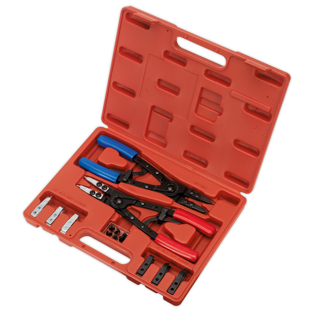 Sealey Circlip Pliers Set Internal & External 265mm Heavy Duty Hand Tool AK8500