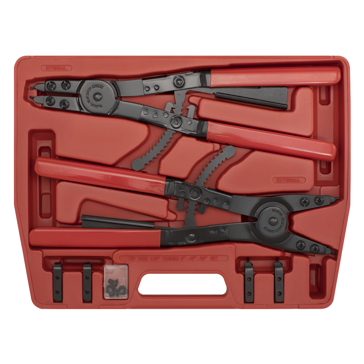 Sealey Circlip Pliers Set Internal & External 400mm Heavy Duty Hand Tool AK8501
