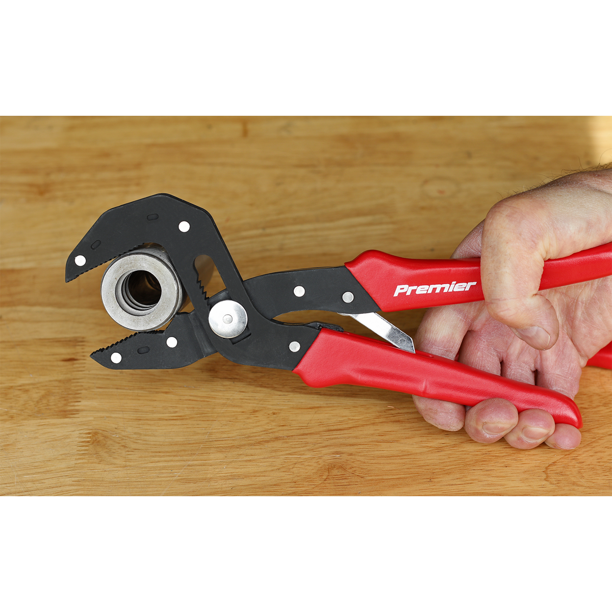Sealey Pliers Multi-Grip Self Adjusting 250mm V-Type Jaw Grip For Hex AK8536