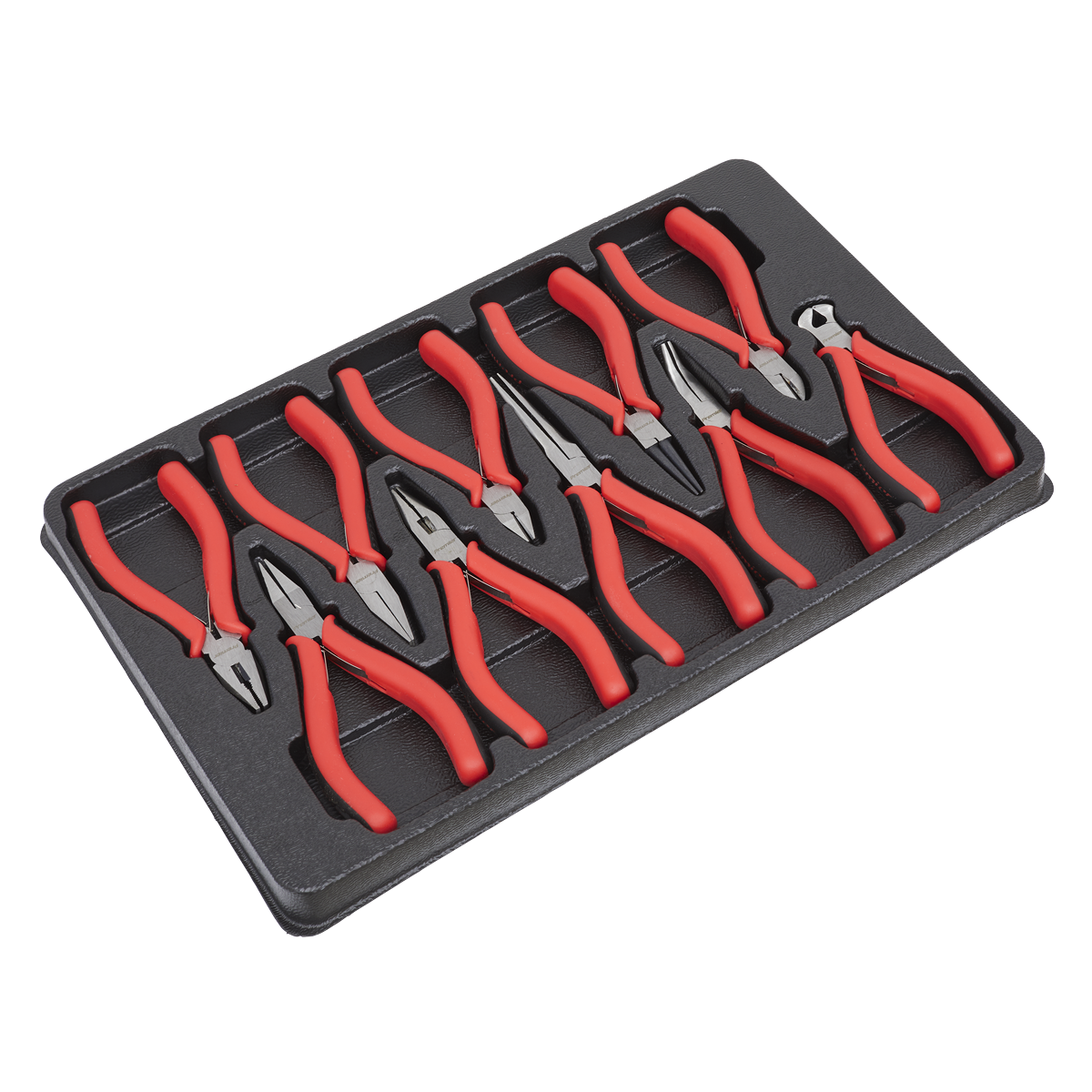 Sealey Mini Pliers Set High Carbon Steel With Polished Finish 10pc AK8578