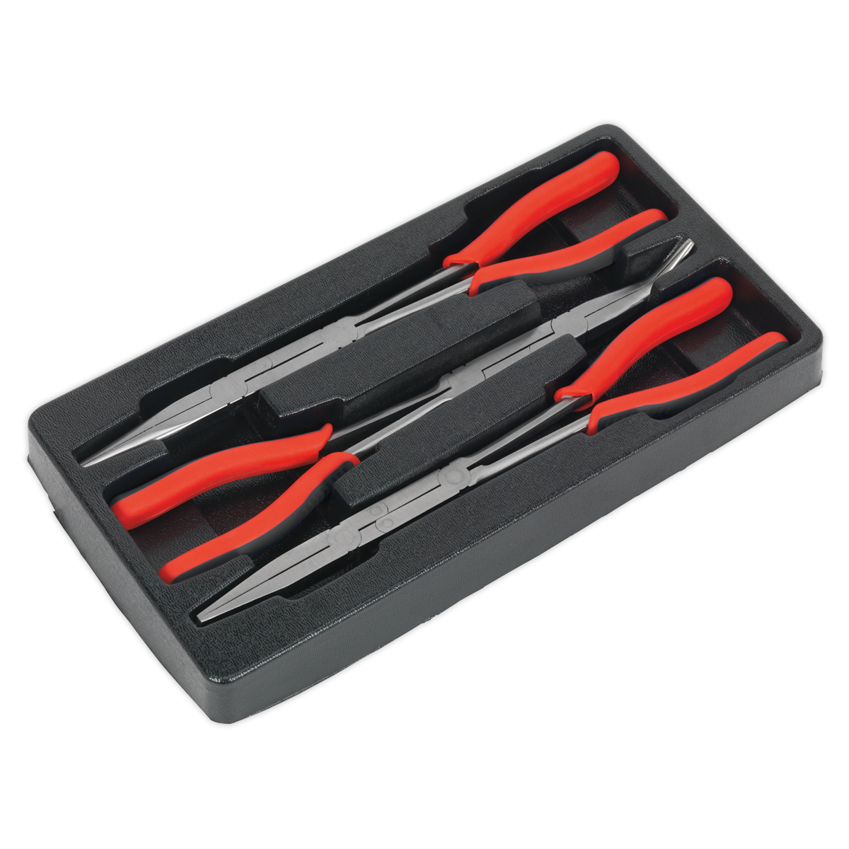 Sealey Double Joint Pliers Set 3pc Long Reach Finely Ground Heads 335mm AK8580