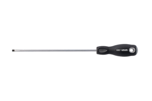 LASER 3357 Screwdriver Professional Flat Slotted 3.2mmx150mm CRV Steel Soft Grip