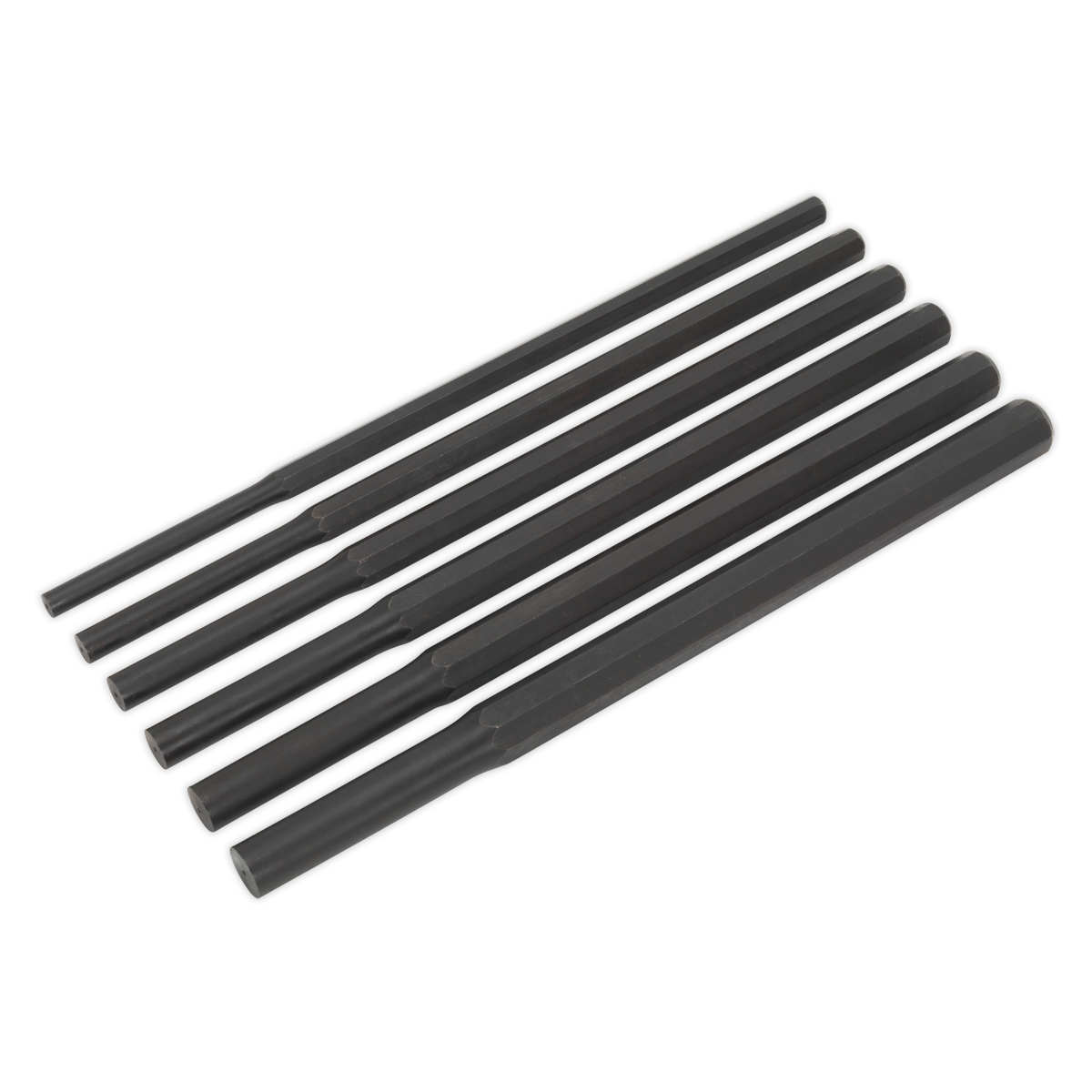 Sealey Parallel Pin Punch Set 6 Pieces Heavy Duty Metric - 350mm AK91226