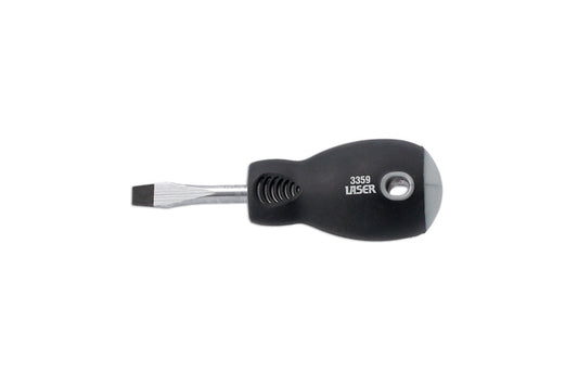 LASER 3359 Screwdriver Professional Flat Slotted 6.0mmx38mm CRV Steel Soft Grip