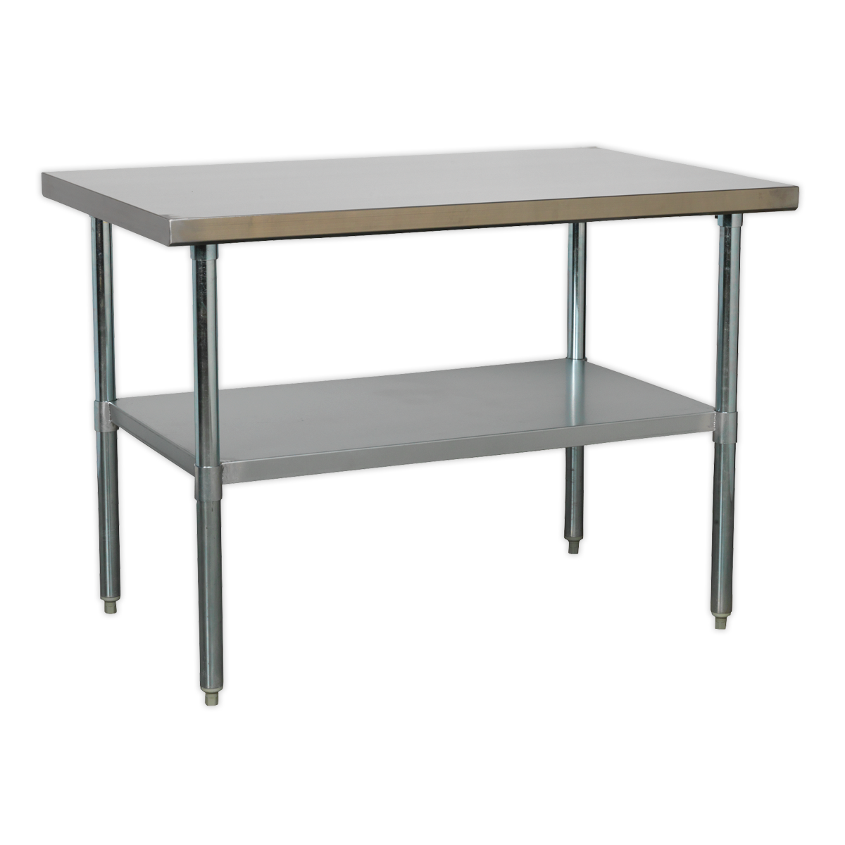 Sealey Stainless Steel Workbench 1.2 Meters Steel Frame 145kg Capacity AP1248SS