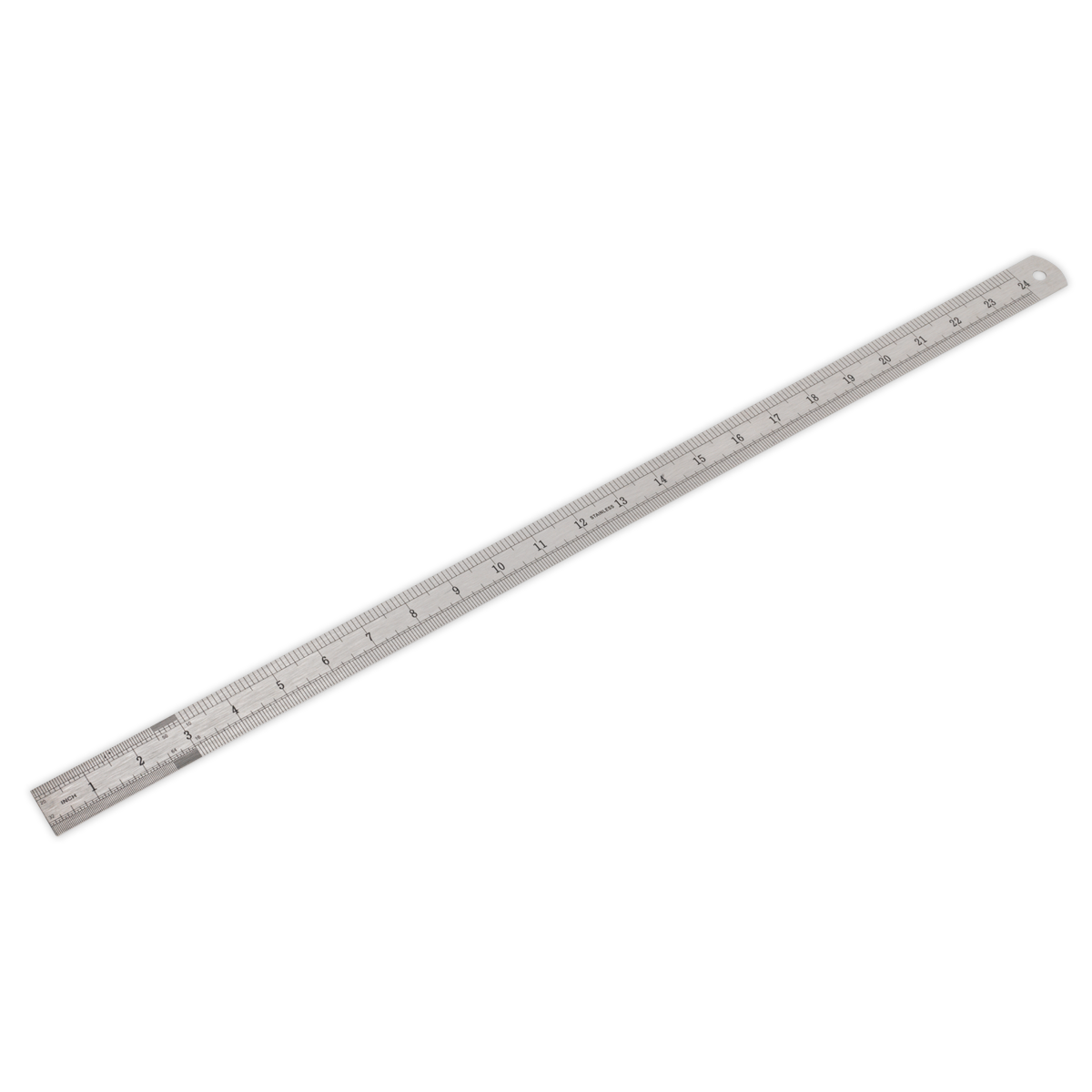 Sealey Steel Rule With Metric & Imperial Graduations 600mm 24" Length AK9642