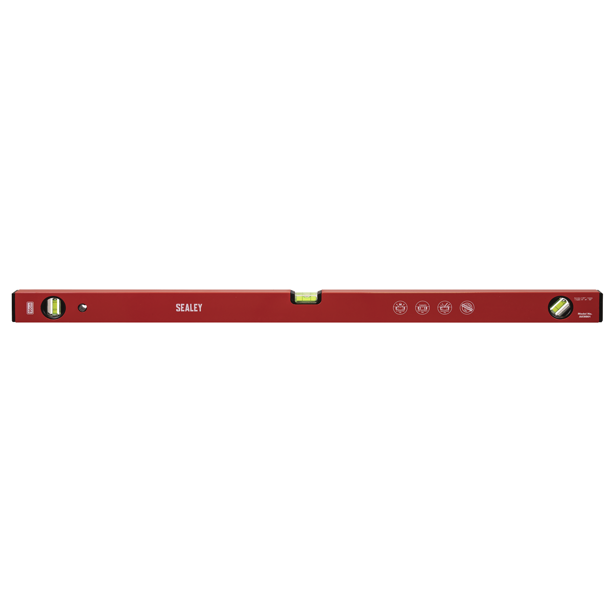 Sealey Spirit Level UV Resistant & Shockproof Vials 900mm Professional AK9861