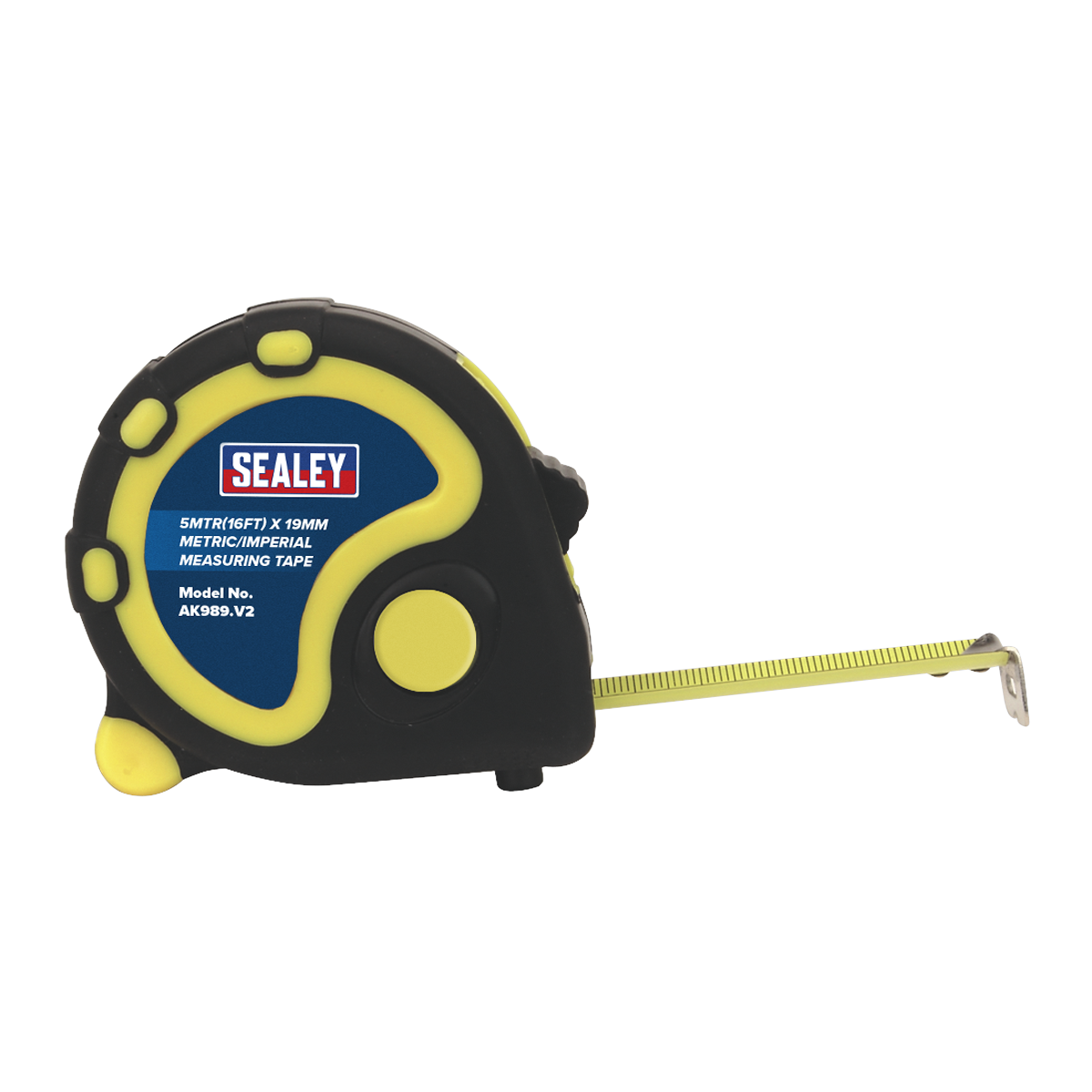 Sealey Rubber Measuring Tape 5mtr(16ft) x 19mm Metric/Imperial Box of 12 AK98912