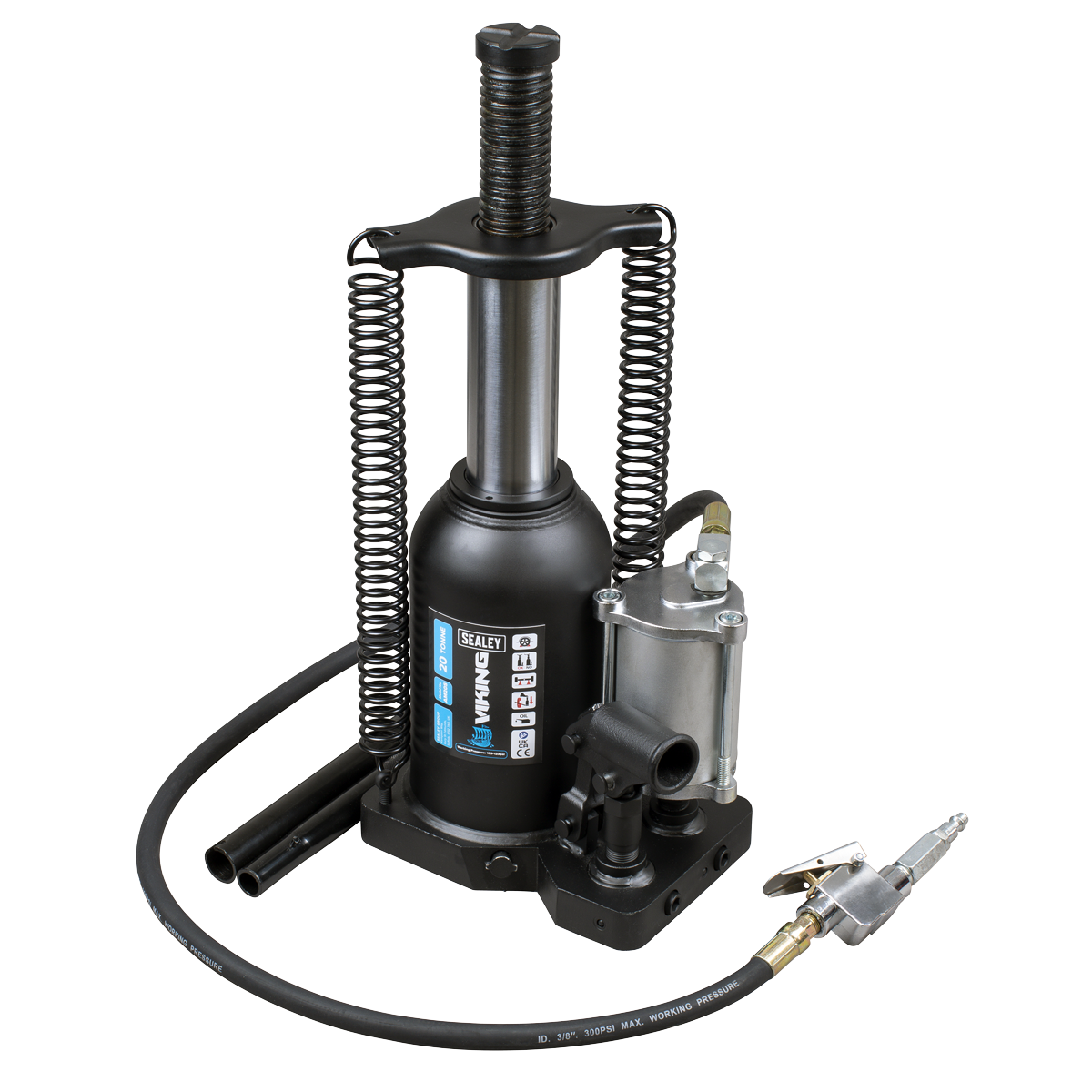 Sealey Viking Manual Air Hydraulic Bottle Jack 20 Tonne Heavy Duty AM20S