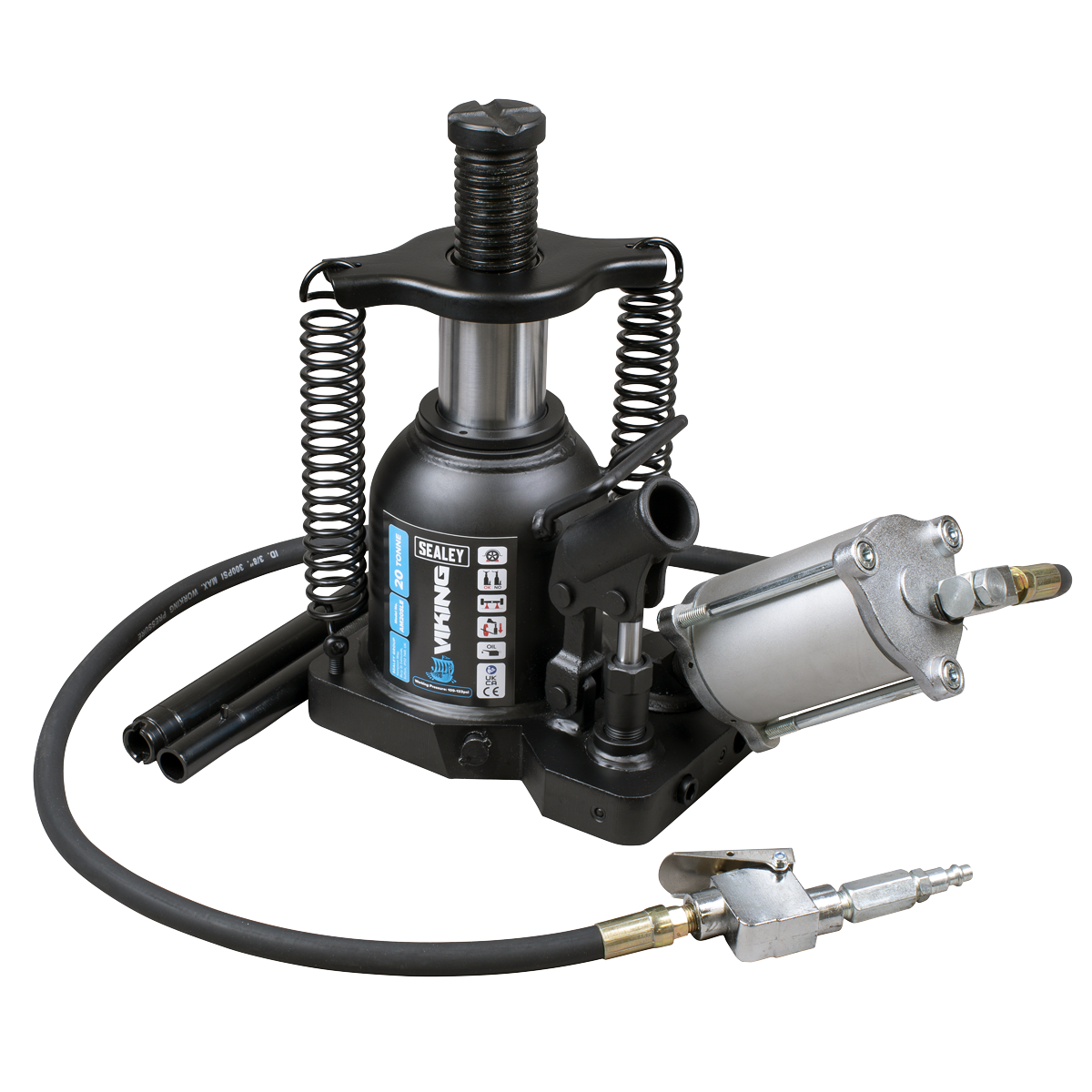 Sealey Viking Manual Air Hydraulic Bottle Jack 20 Tonne Heavy Duty AM20SLE