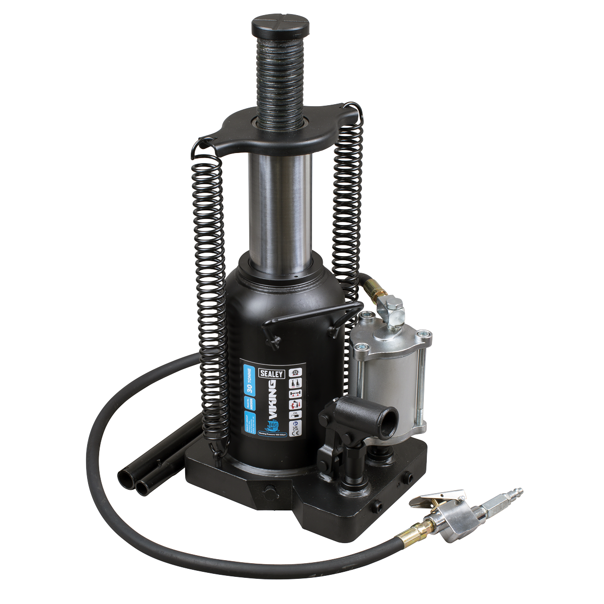 Sealey Viking Manual Air Hydraulic Bottle Jack 30 Tonne Heavy Duty AM30S