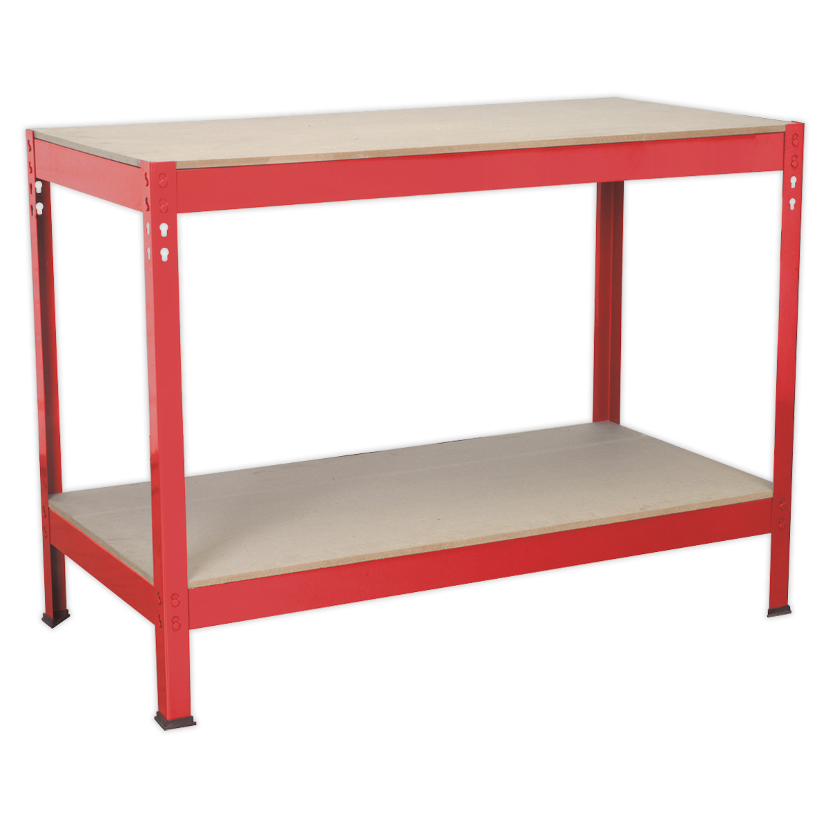 Sealey 1.2m Steel Workbench With Wooden Top Capacity Per Level 100kg AP1210
