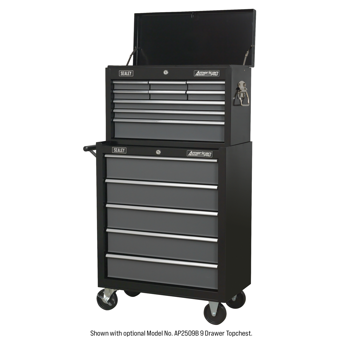 Sealey 5-Drawer Rollcab With Ball-Bearing Slides & Two Keys - Black/Grey AP2505B