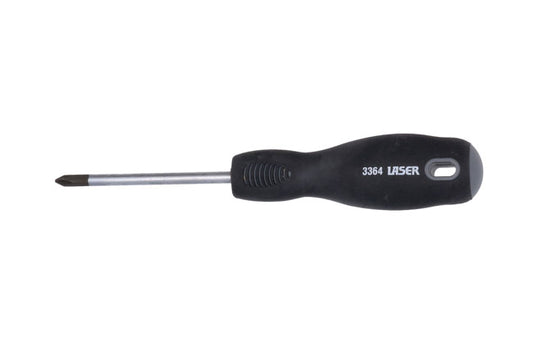 LASER 3364 Screwdriver Professional Phillips Ph1 75mm CRV Steel Ergonomic Grip