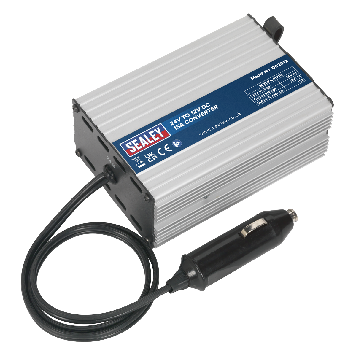 Sealey Converter 24V-12V DC 15A For Commercial Vehicles High/Low Voltage DC2412