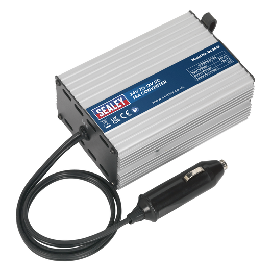 Sealey Converter 24V-12V DC 15A For Commercial Vehicles High/Low Voltage DC2412