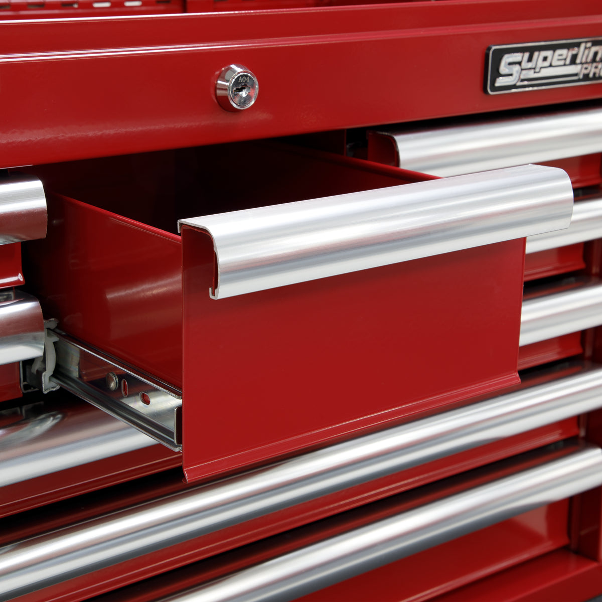 Sealey Top Chest 8 Drawer With Ball Bearing Runners Tool Storage Box Red AP33089