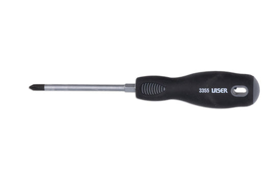 LASER 3366 Screwdriver Professional Phillips Ph2 100mm CRV Steel Ergonomic Grip