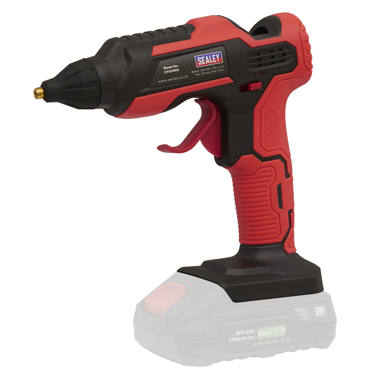 Sealey 20V Cordless Glue Gun For Ø10-12mm Glue Sticks - Body Only CP20VGG