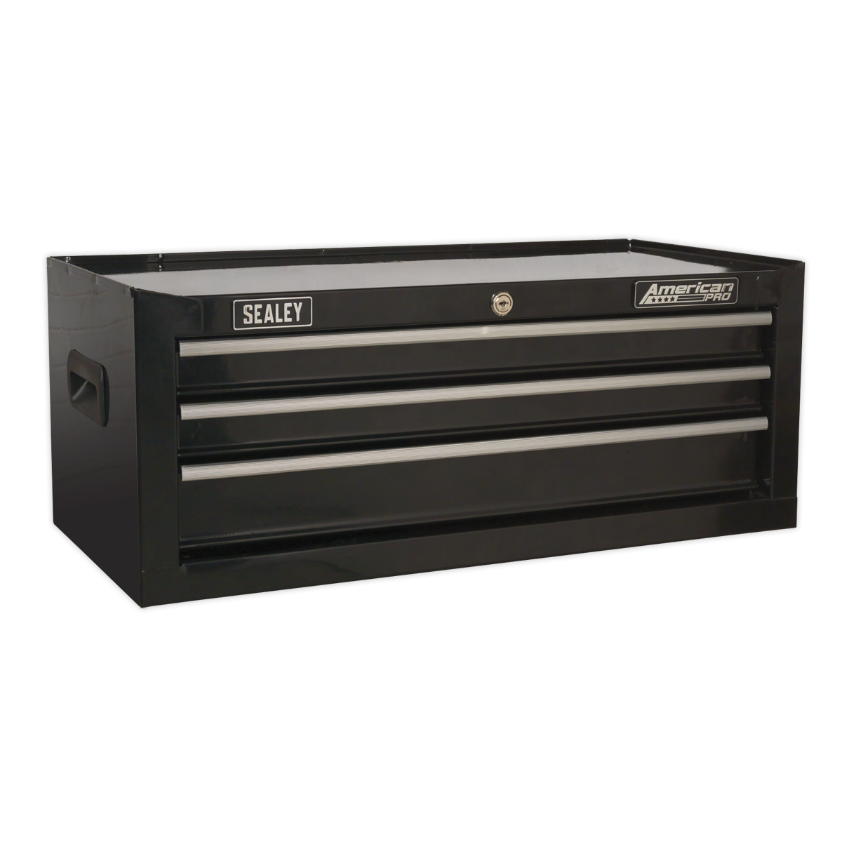 Sealey Mid Box 3 Drawer With Ball Bearing Slides Tool Storage Chest Black AP223B