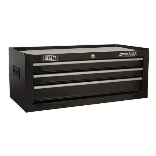 Sealey Mid Box 3 Drawer With Ball Bearing Slides Tool Storage Chest Black AP223B