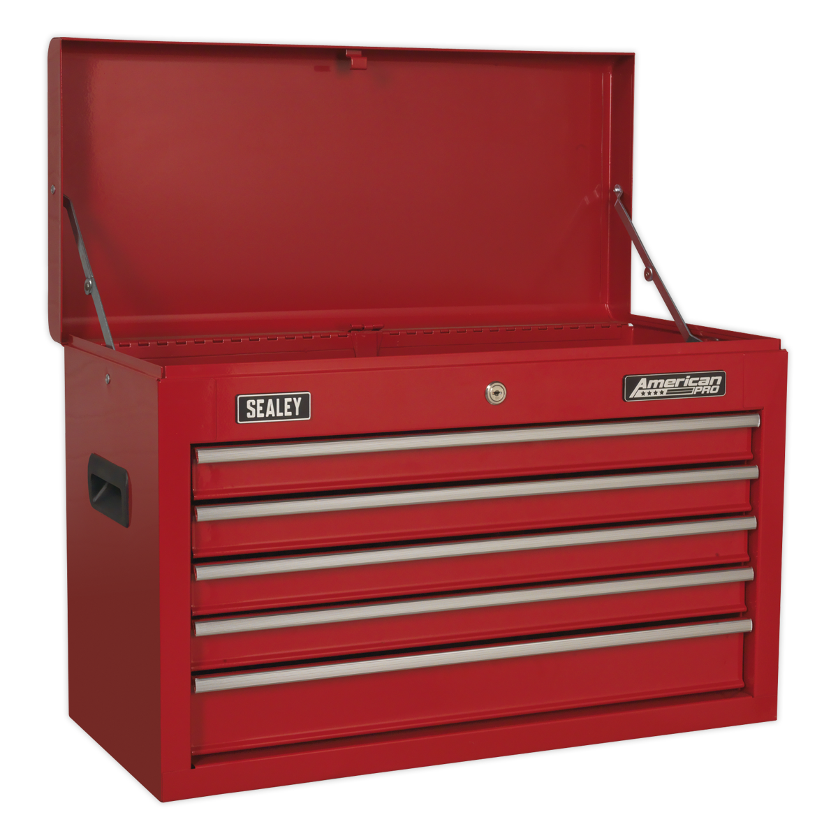 Sealey Top Chest 5 Drawer With Ball Bearing Slides Tool Storage Box Red AP225