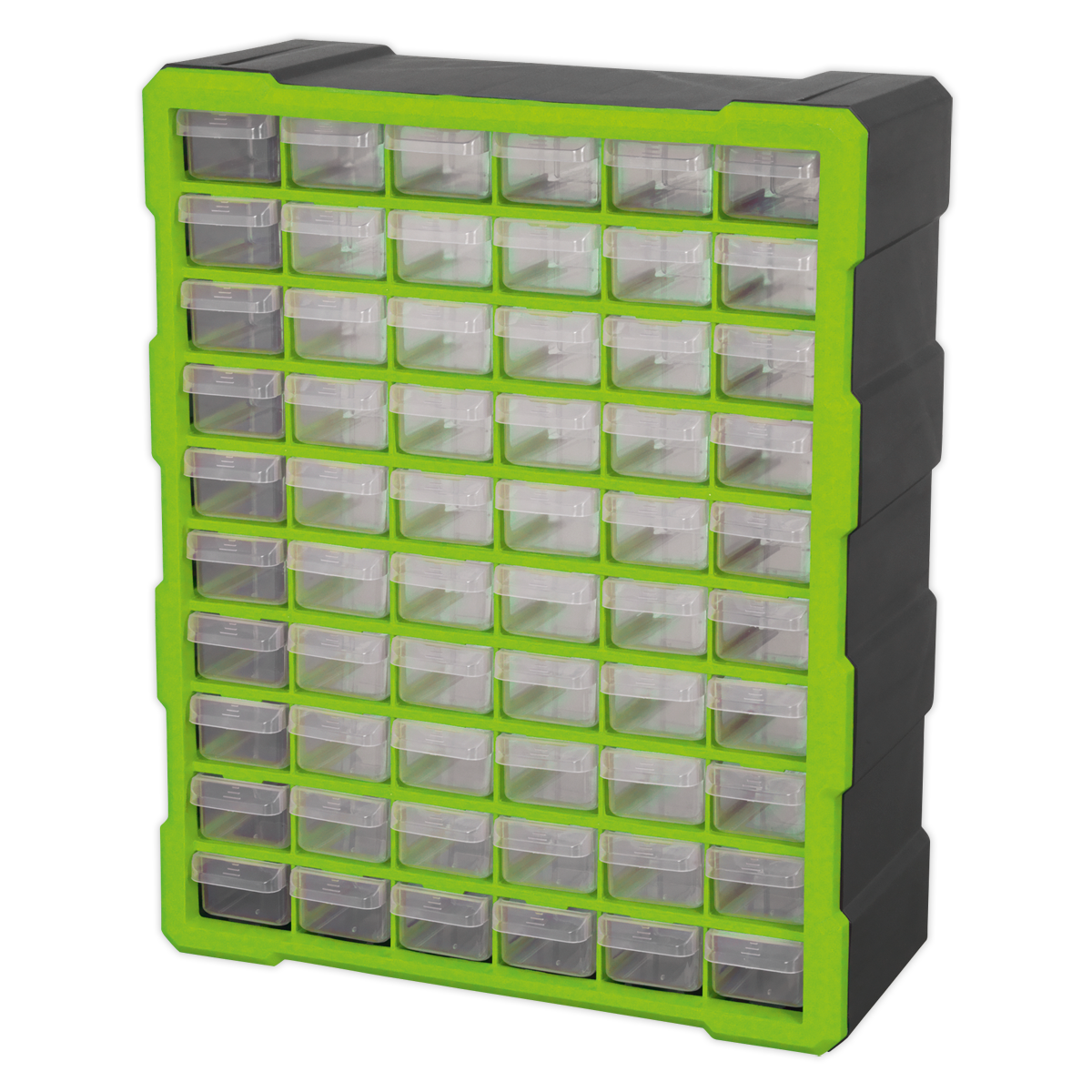Sealey Cabinet Tool Box 60 Drawer Wall Mountable - Hi-Vis Green/Black APDC60HV
