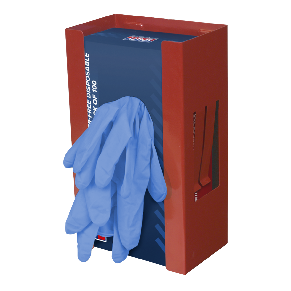 Sealey Magnetic Glove Dispenser With Self-Adjusting Springs Wall Mount Red APGD