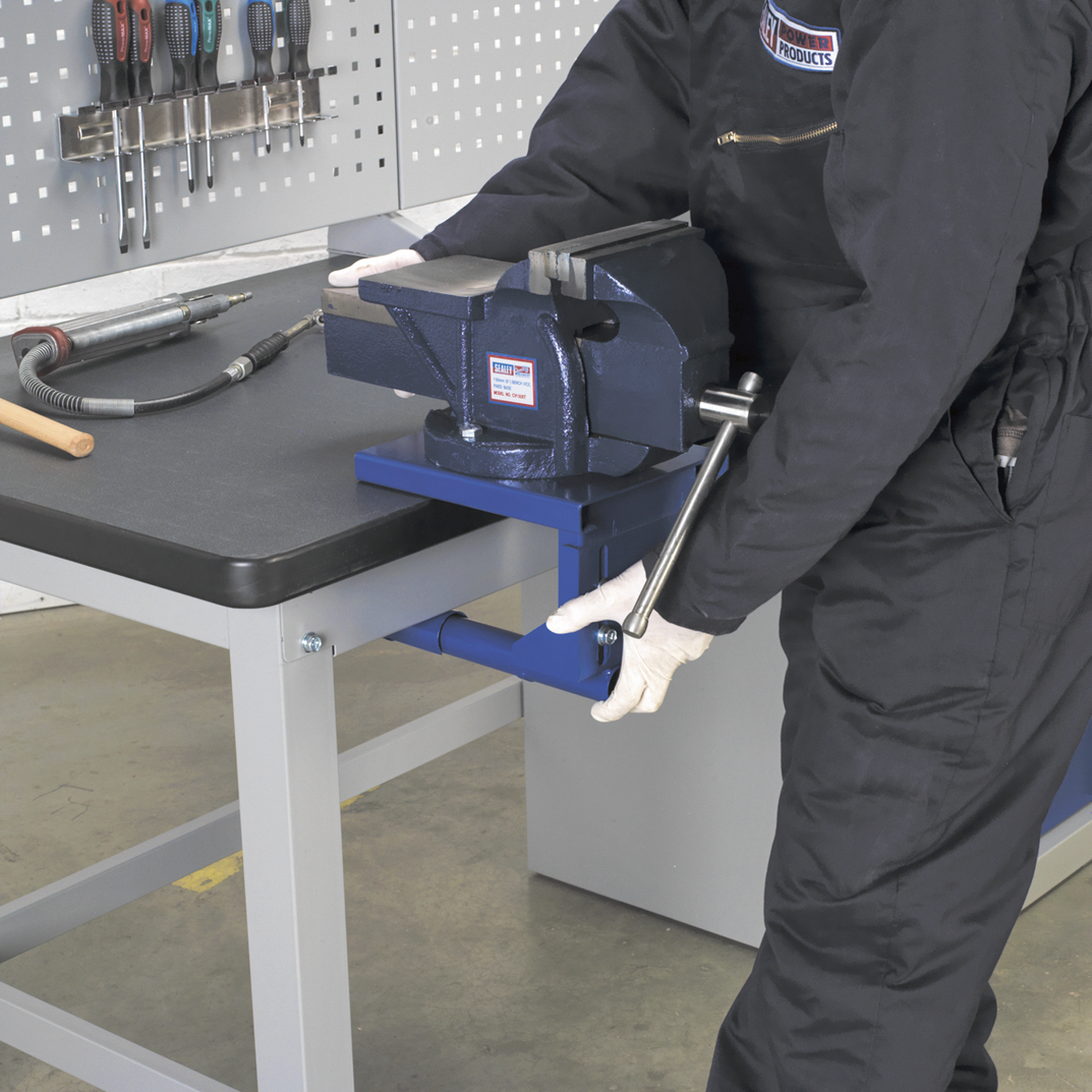 Sealey Vice Mounting Plate For API Series Industrial Work Benches Blue API10