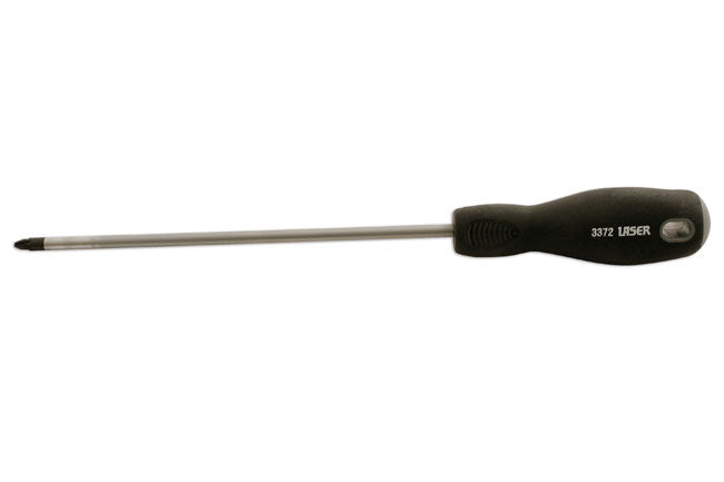 LASER 3372 Screwdriver Professional PzDrive Pz2 200mm Chrome Vanadium Steel