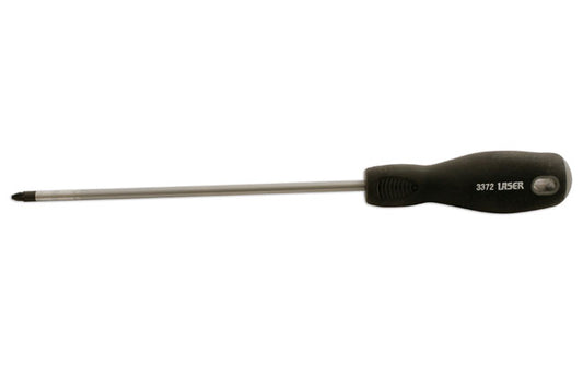 LASER 3372 Screwdriver Professional PzDrive Pz2 200mm Chrome Vanadium Steel