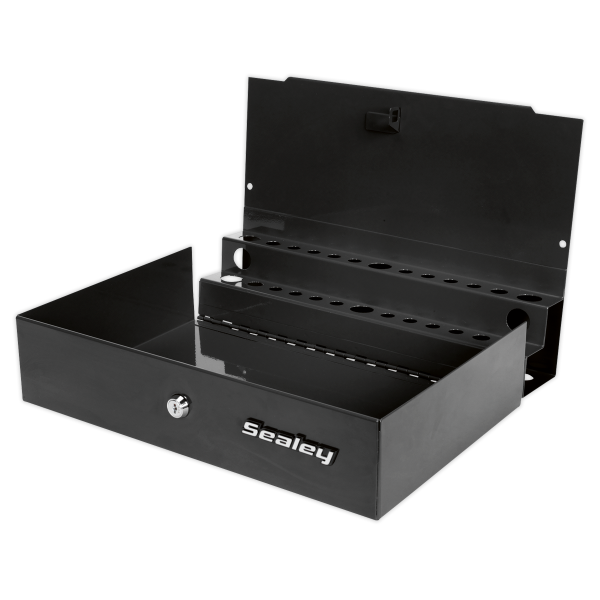 Sealey Side Cabinet For Long Handle Tools With Lock and Two Keys - Black APLHTB