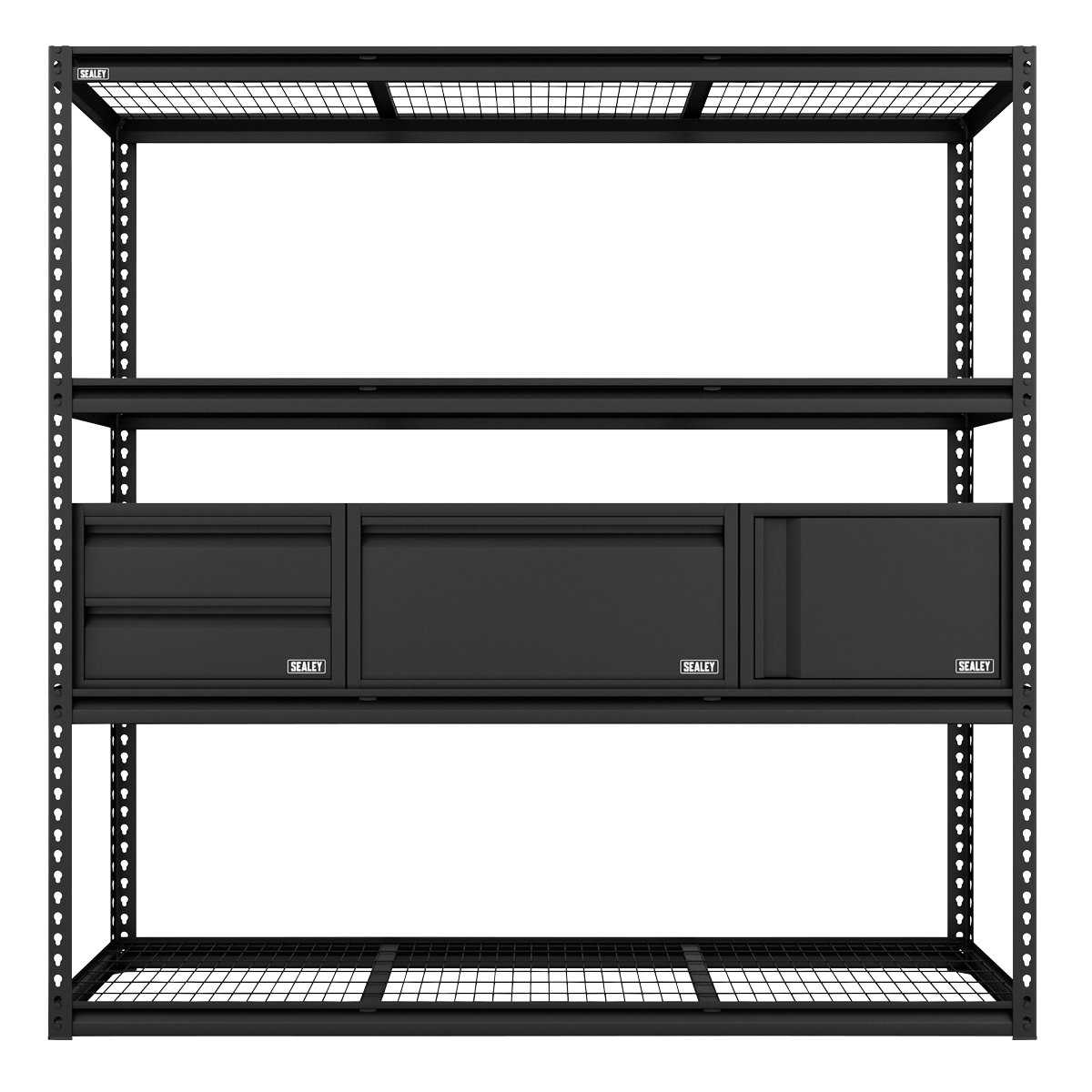 Sealey Heavy-Duty Modular Racking Kit With 3 Storage Units Heavy Duty APMRCOMBO1
