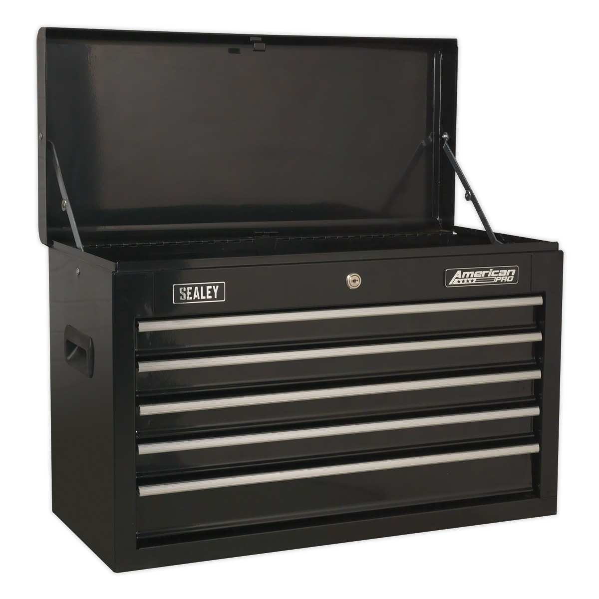Sealey Top Chest 5 Drawer With Ball Bearing Slides Tool Storage Box Black AP225B