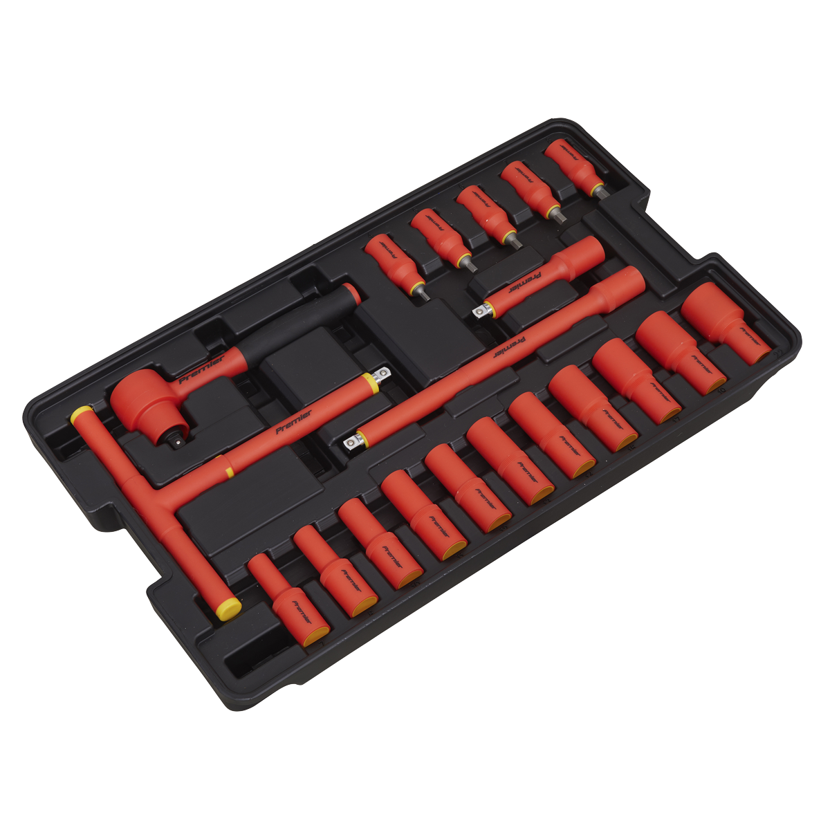 Sealey 3/8" Square Drive 1000V Insulated Tool Kit 50 Piece Socket Bit Set AK7938